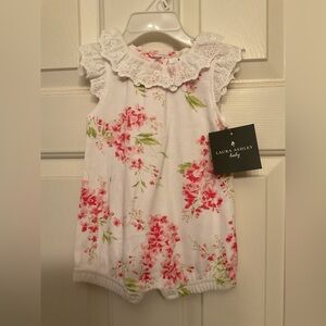 Laura Ashley Pink Floral Baby Romper